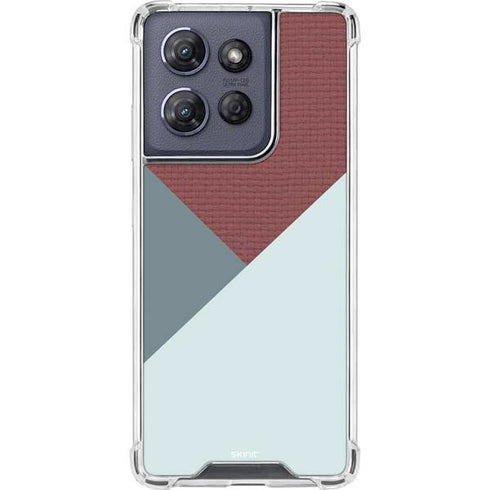 Marsala Triangle Shapes Moto G Play 5G (2025) Clear Case